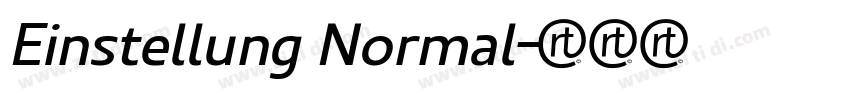 Einstellung Normal字体转换